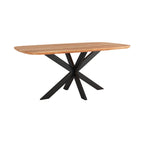 Table À Manger - Acacia Et Métal - Naturel
