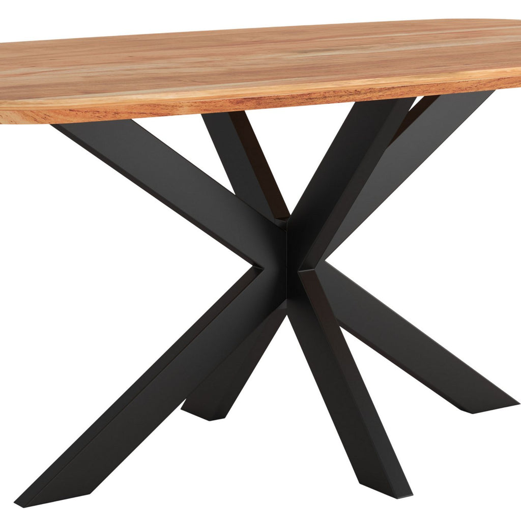 Table À Manger - Acacia Et Métal - Naturel