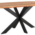 Table À Manger - Acacia Et Métal - Naturel