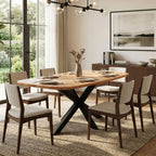 Table À Manger - Acacia Et Métal - Naturel