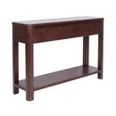 Bali - Console 2 Tiroirs En Teck Massif - Marron Foncé