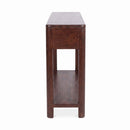 Bali - Console 2 Tiroirs En Teck Massif - Marron Foncé