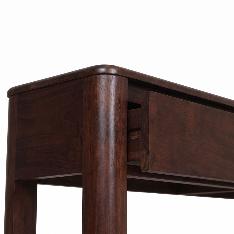 Bali - Console 2 Tiroirs En Teck Massif - Marron Foncé