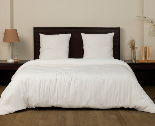 Parure Gaze De Microfibre Blanc