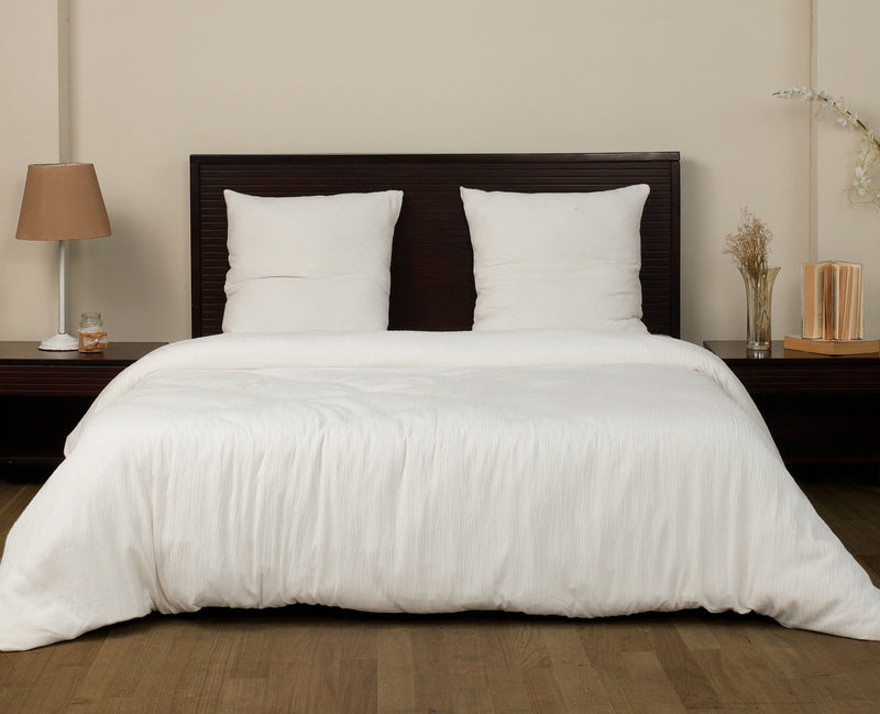 Parure Gaze De Microfibre Blanc