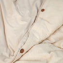 Parure de Lit Complète - 3 pièces - Gaze De Microfibre - Ecru Naturel - 240 x 220 cm