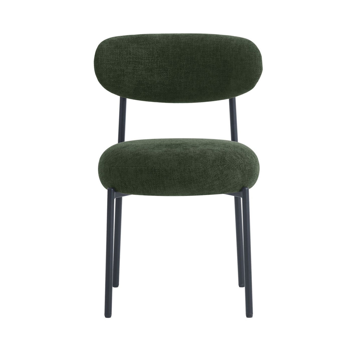 Annie - Lot De 2 Chaises De Salle À Manger - Tissu Chenille - Vert