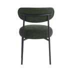 Annie - Lot De 2 Chaises De Salle À Manger - Tissu Chenille - Vert