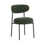 Annie - Lot De 2 Chaises De Salle À Manger - Tissu Chenille - Vert