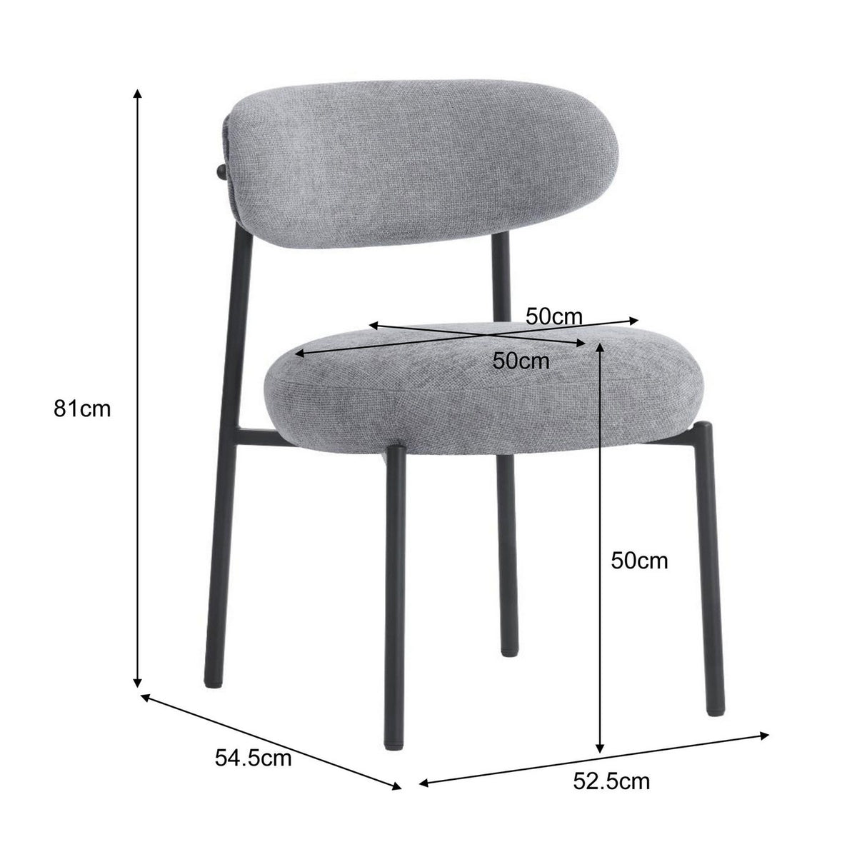 Annie - Lot De 2 Chaises De Salle À Manger - Tissu Chenille - Vert