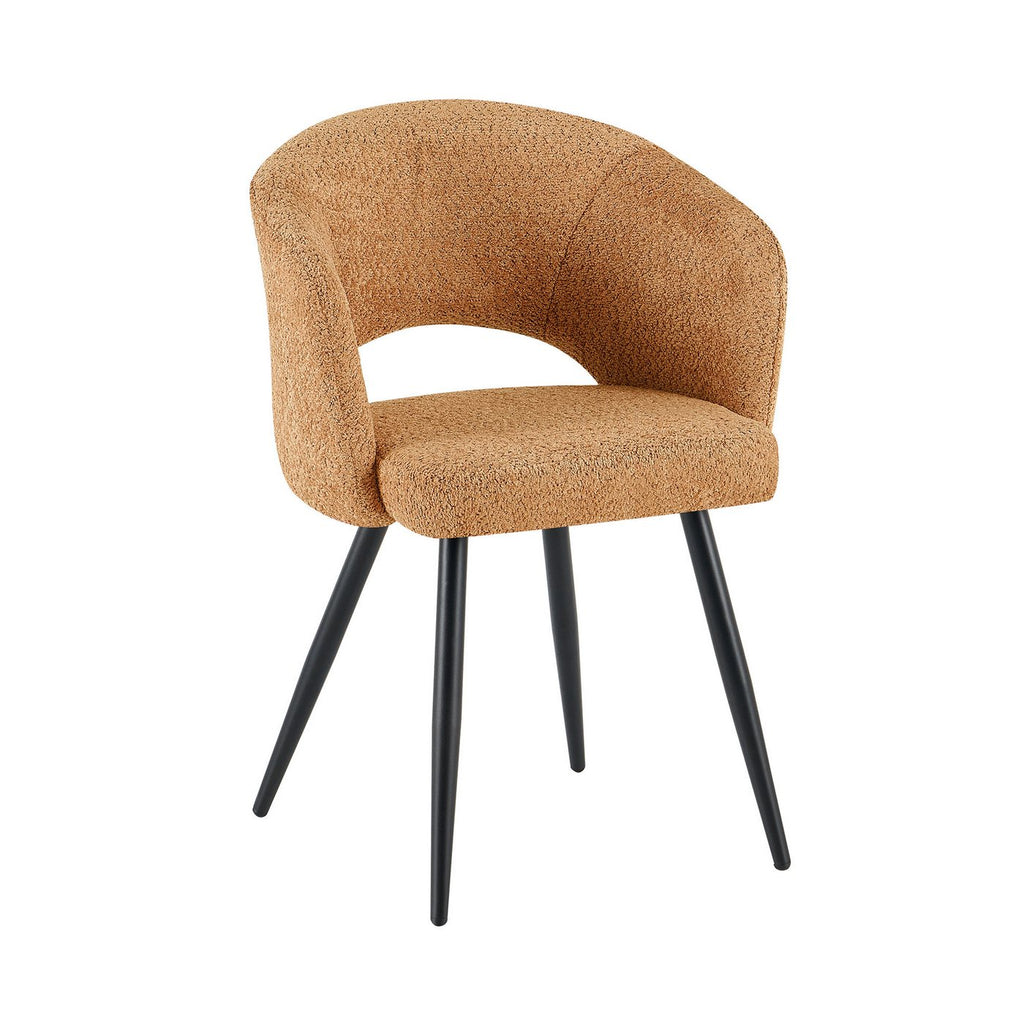 Sherpa - Lot De 2 Chaises Repas - Tissu Bouclette - Moutarde