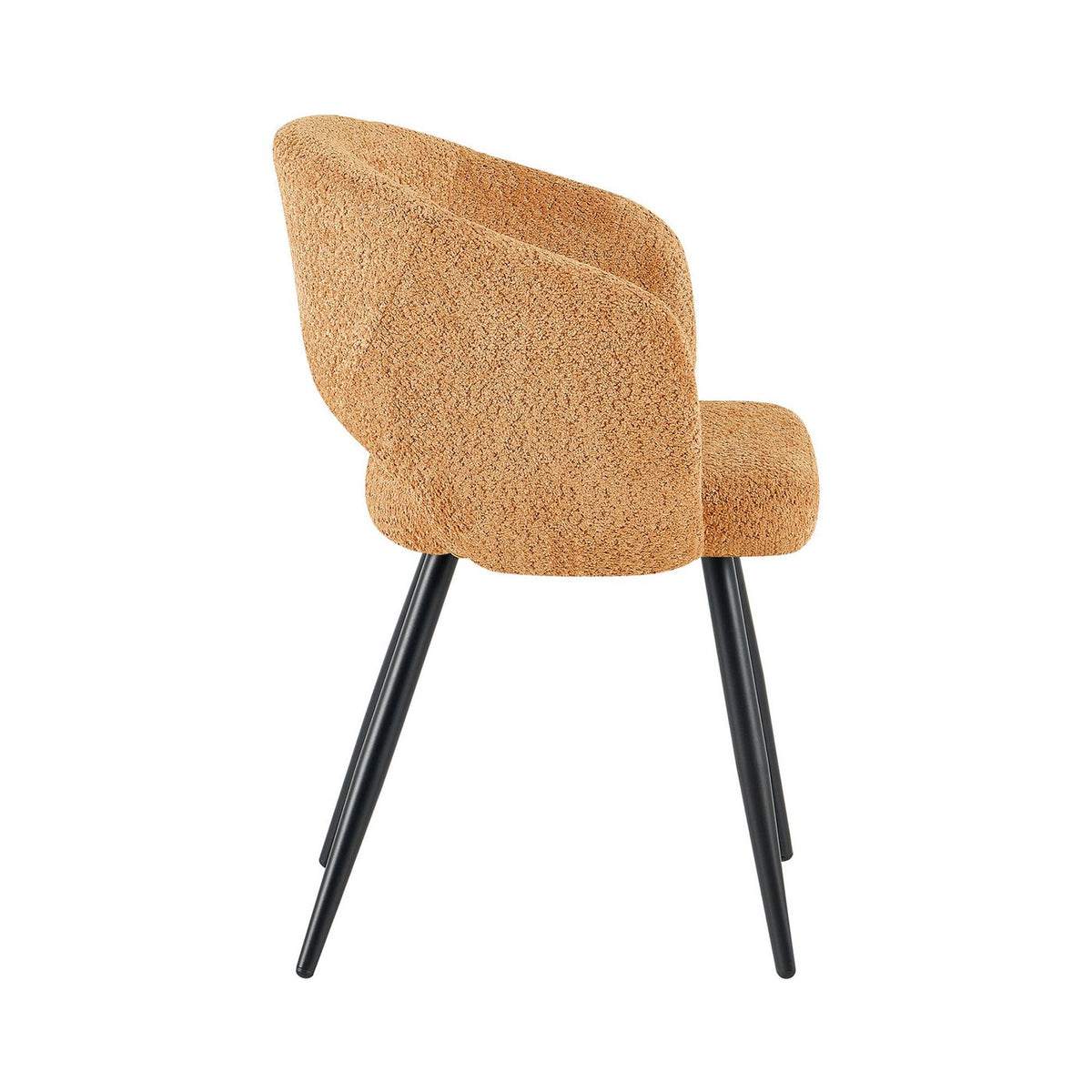 Sherpa - Lot De 2 Chaises Repas - Tissu Bouclette - Moutarde