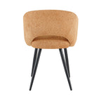 Sherpa - Lot De 2 Chaises Repas - Tissu Bouclette - Moutarde