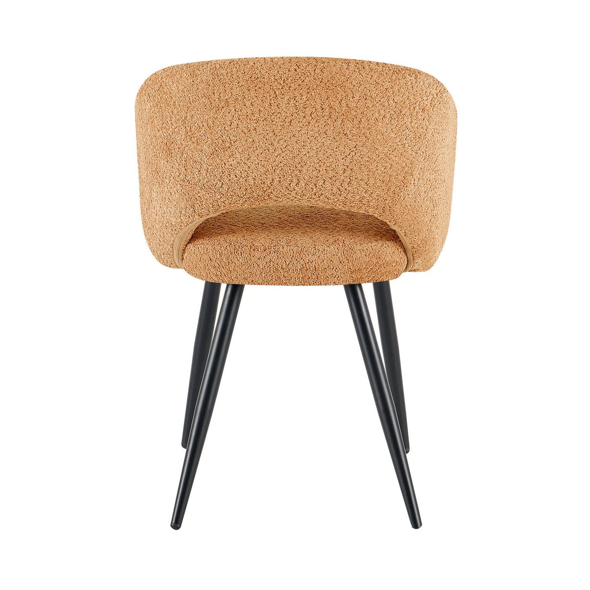 Sherpa - Lot De 2 Chaises Repas - Tissu Bouclette - Moutarde