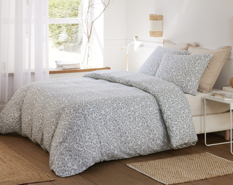 Parure de Lit Complète - 3 pièces - 100% Gaze de Coton - Imprimé Edana