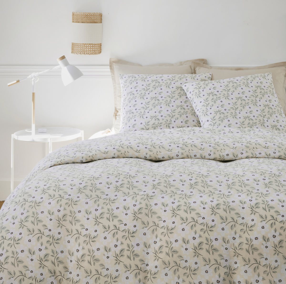 Parure da letto completa - 3 pezzi - 100% garza di cotone - Stampa Loucile