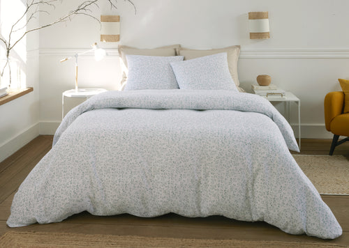 Parure de Lit Complète - 3 pièces - 100% Gaze de Coton - Murmure - Imprimé