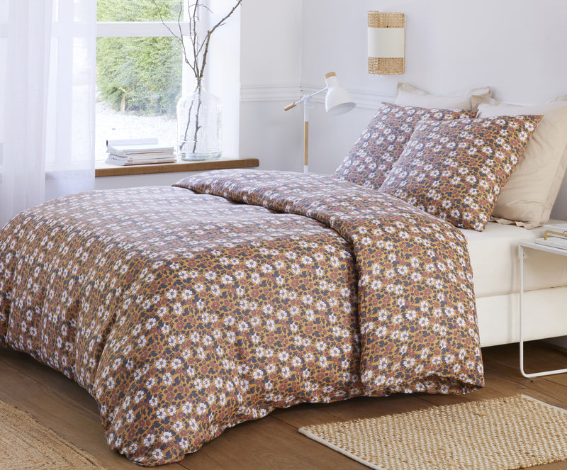 Parure de Lit Complète - 3 pièces - 100% Gaze de Coton - Verone - Imprimé