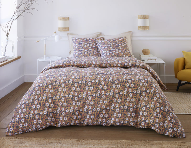 Parure de Lit Complète - 3 pièces - 100% Gaze de Coton - Verone - Imprimé