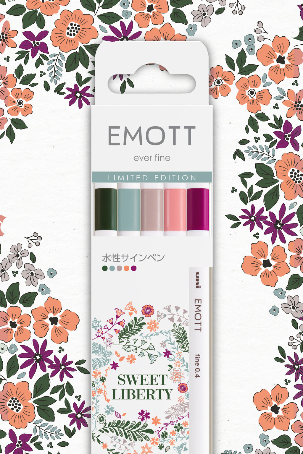 5 Rotuladores - Sweet Liberty - Emott By Uni-Ball