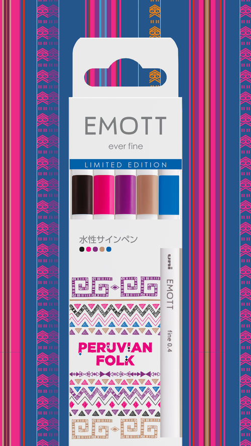 5 Feutres - Peruvian Folk - Emott By Uni-Ball