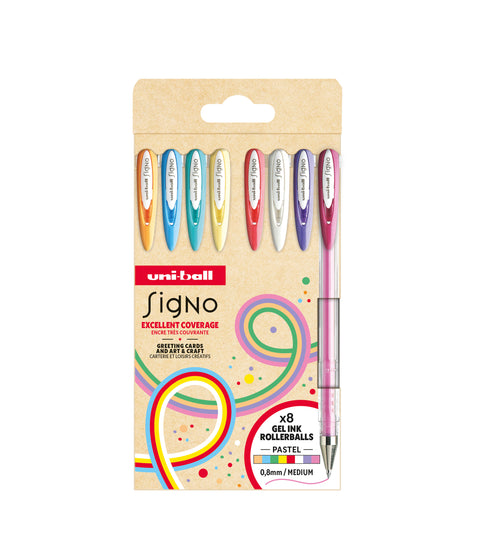 Set De 8 Rollers - Encre Gel Pastel - Uni-Ball