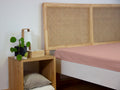 Estra - Draps Housse Bonnet 27cm - 100% Percale de Coton 65fils - Rose The