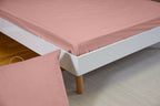 Estra - Draps Housse Bonnet 27cm - 100% Percale de Coton 65fils - Rose The