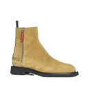 Bottes - Off-White Suede Ankle  - Beige