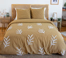 Tuféa Duvet Cover Set - 100% Tufted Cotton 52 Thread Count - Ocher