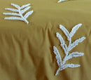 Tuféa Duvet Cover Set - 100% Tufted Cotton 52 Thread Count - Ocher