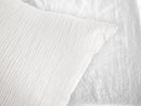 Parure Housse De Couette 100% Microfibre Lavée Et Gaufré , Blanc