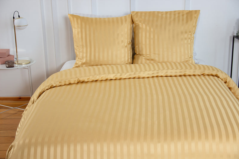 Parure Housse De Couette 100% Satin De Microfibre , Blond