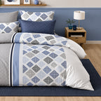 Bluance - Parures de Lit de Couette 3pcs avec 2 Taies - 100% Percale de Coton 71 Fils - Imprimé