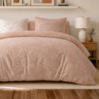 Ambre - Parures de Lit de Couette 3pcs avec 2 Taies - 100% Percale de Coton 71 Fils - Imprimé