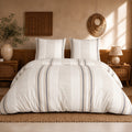 Trandy - Parures de Lit de Couette 3pcs avec 2 Taies - 100% Percale de Coton 71 Fils - Imprimé