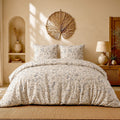 Ishani - Parures de Lit de Couette 3pcs avec 2 Taies - 100% Percale de Coton 71 Fils - Imprimé