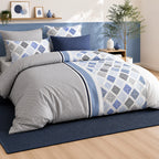 Bluance - Parures de Lit de Couette 3pcs avec 2 Taies - 100% Percale de Coton 71 Fils - Imprimé