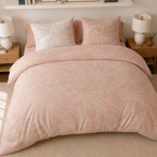 Ambre - Parures de Lit de Couette 3pcs avec 2 Taies - 100% Percale de Coton 71 Fils - Imprimé