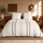 Trandy - Parures de Lit de Couette 3pcs avec 2 Taies - 100% Percale de Coton 71 Fils - Imprimé