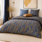 Blusky - Parures de Lit de Couette 3pcs avec 2 Taies - 100% Percale de Coton 71 Fils - Imprimé