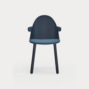 Uma - Chaise Avec Accoudoirs (Pack 2) - Bleu & Gris Foncé