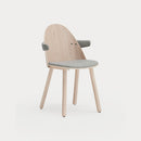 Uma - Chaise Avec Accoudoirs (Pack 2) - Chêne & Gris Foncé