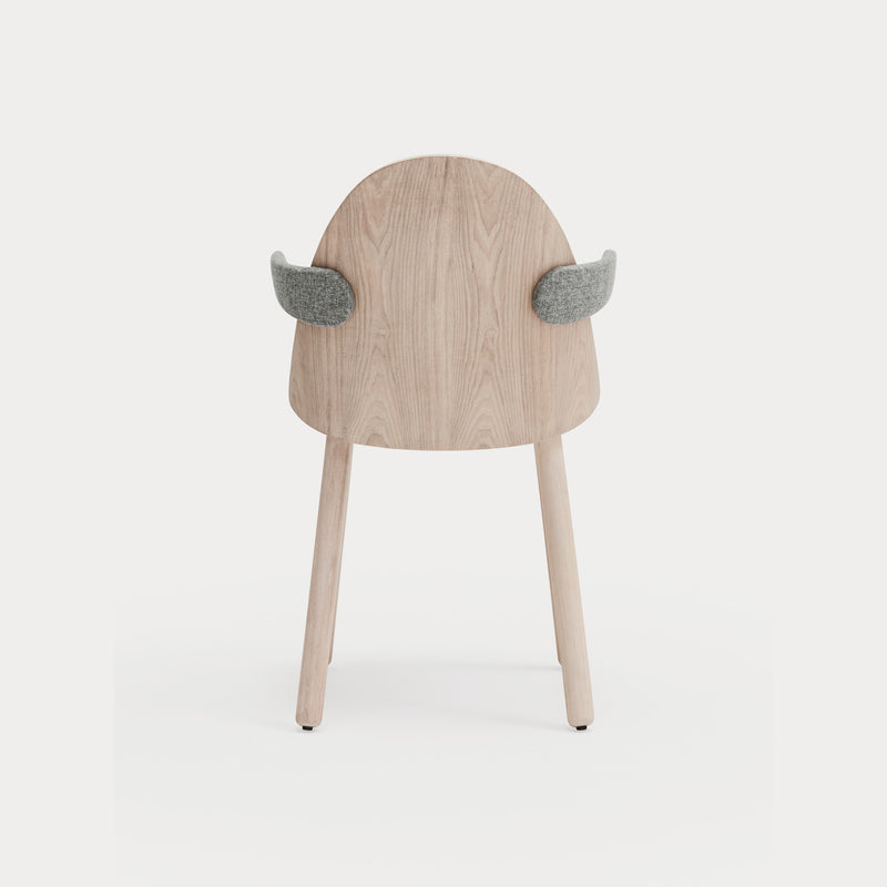 Uma - Chaise Avec Accoudoirs (Pack 2) - Chêne & Gris Foncé