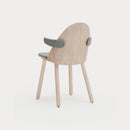 Uma - Chaise Avec Accoudoirs (Pack 2) - Chêne & Gris Foncé