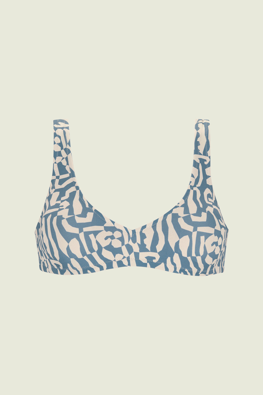 Top de Bikini Marbling Roccia - Azul