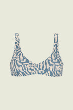 Top de Bikini Marbling Roccia - Azul