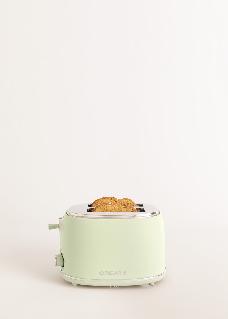 Toast Retro Stylance - Petit Grille-Pain - Vert Pastel