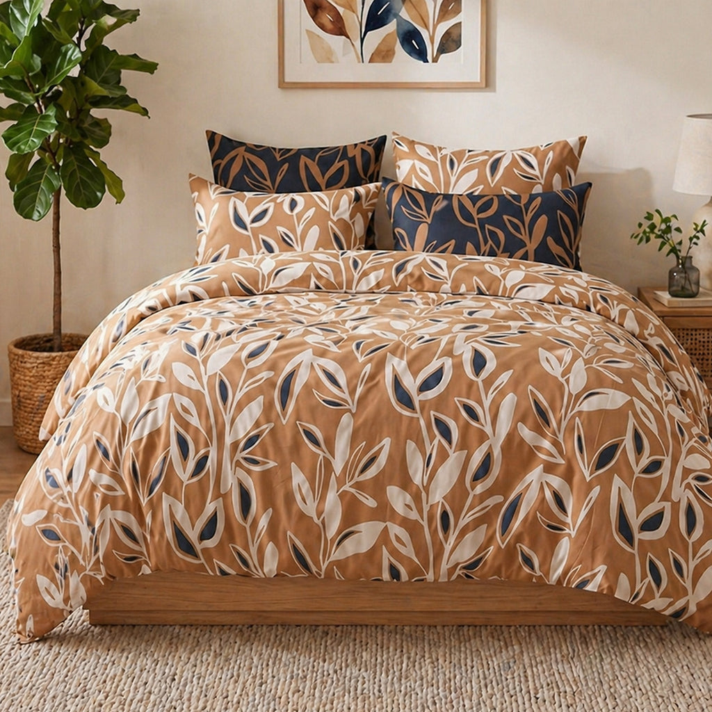 Linda - Juegos de Cama Funda Nórdica 3 Piezas de Algodón de 57 Hilos - 100 % Algodón 57 hilos - Estampado