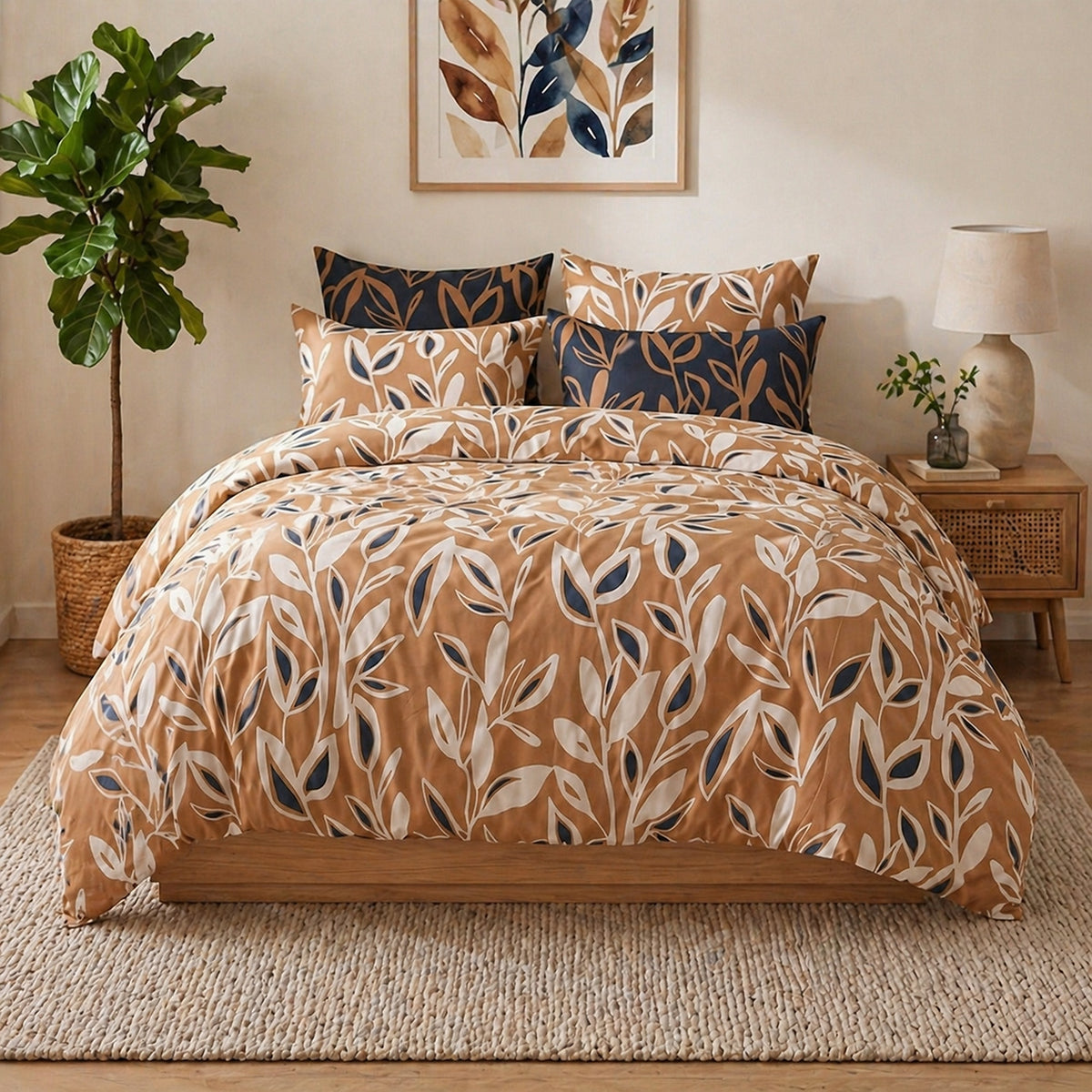 Linda - Juegos de Cama Funda Nórdica 3 Piezas de Algodón de 57 Hilos - 100 % Algodón 57 hilos - Estampado
